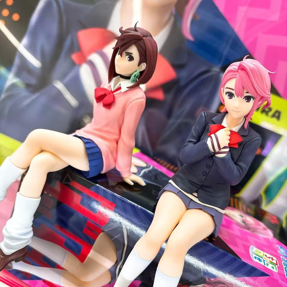 Anime Ayase Momo figure Shiratori Okarun Action Figure Shiratori figurine sitting pose statue Car decoration doll toys Fans Gift