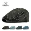 Hut Damen neuer gewaschener Denim-Barett Britischer Retro Forward Hat Herren Persönlichkeit Alte Kappe Trend