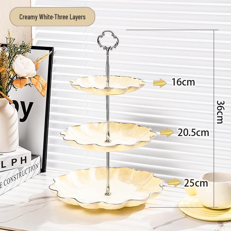 Luxury Multi-Layer Dessert & Snack Display Plate for Living Room or Tea Table