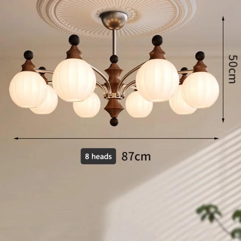 

Люстра для спальни в американском стиле ретро, французский винтажный светильник из цельного дерева в дизайнерском стиле 8 headlights