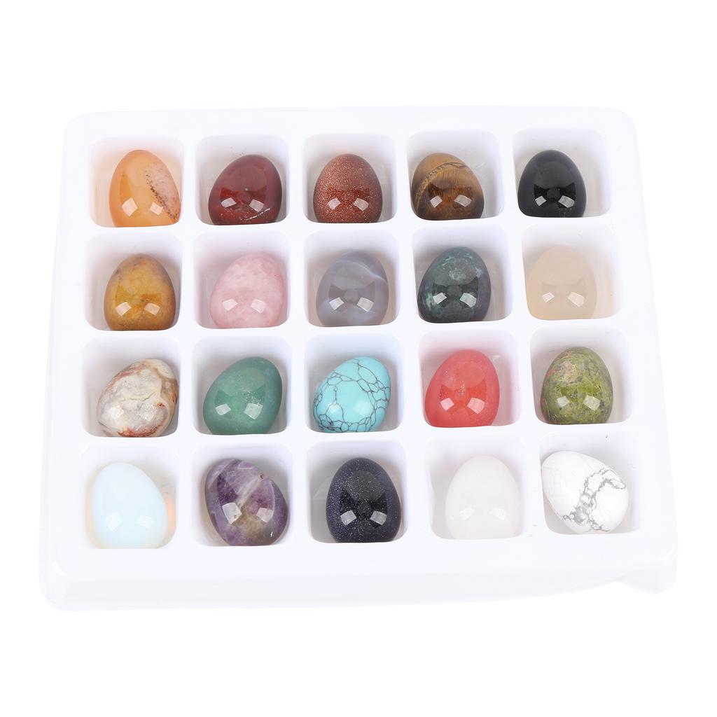 20Pcs Stone Collection Nature Rock and Crystal Collection Science Kit for Kids Over 5
