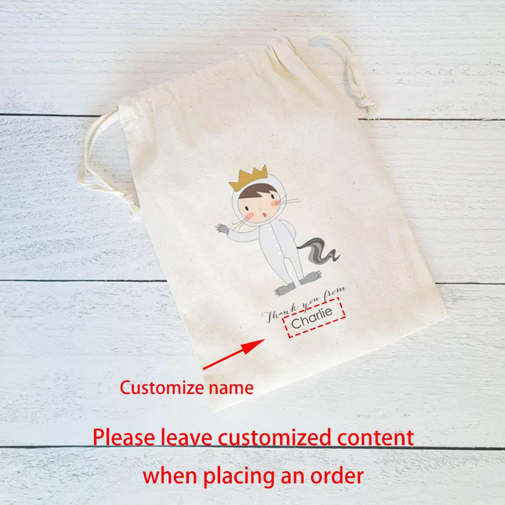 Custom Wild Monster Things Favor Bag Wild Rumpus Birthday Party Decor Kindergarten NewBorn Baby Shower Back To School Gift