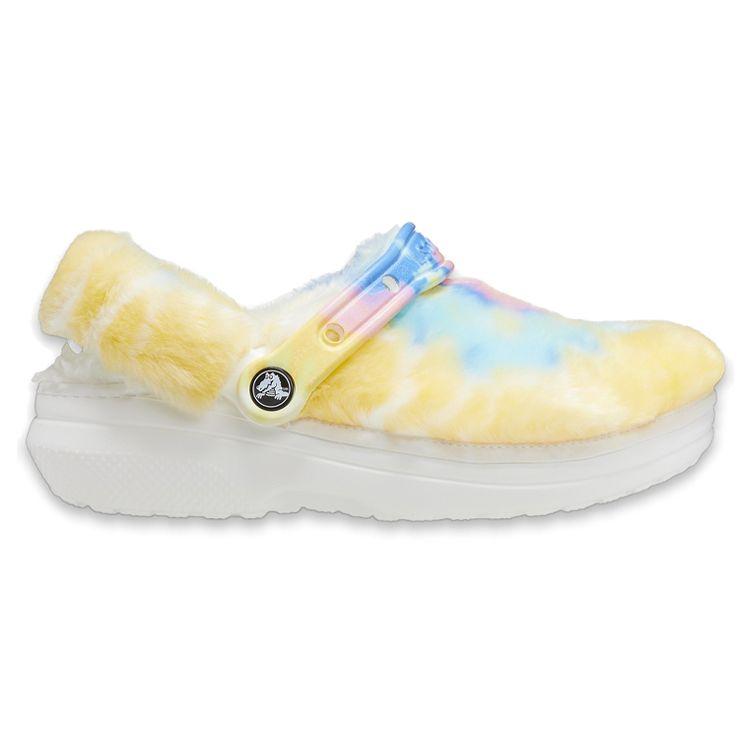 Crocs Classic Clog Winter Classic Fur Clogs Women Slippers Colorful White 207303-94S