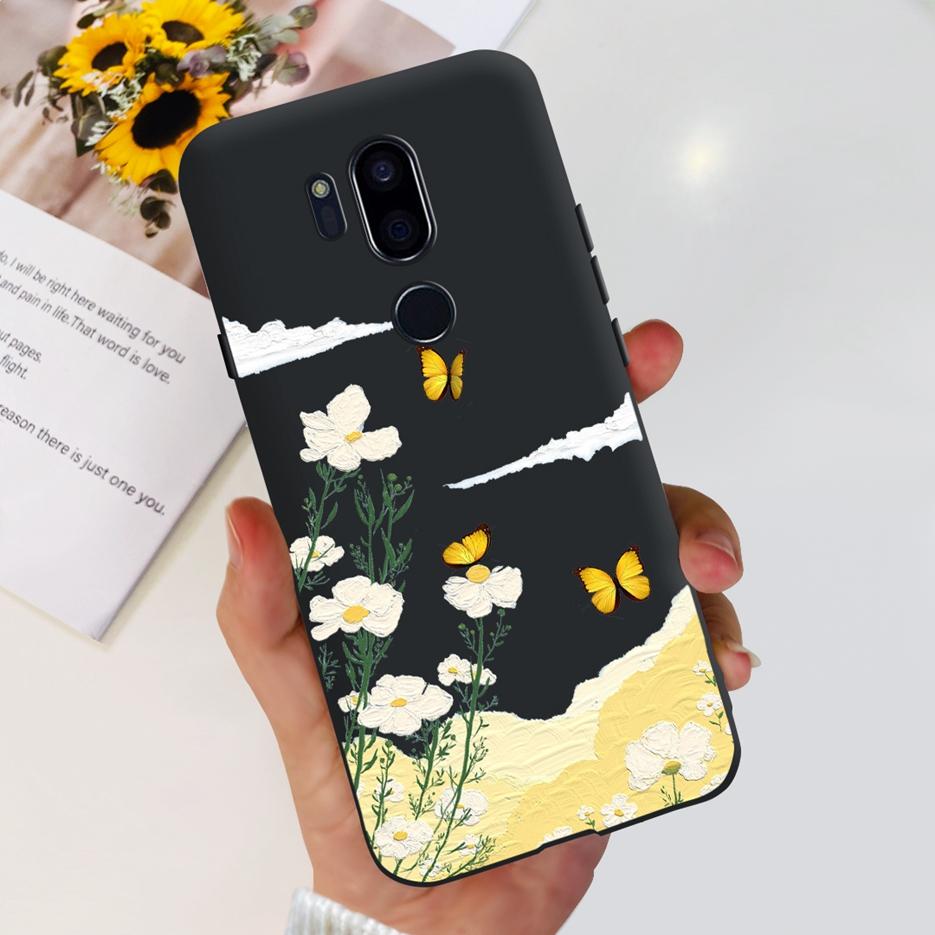 Para LG G7 thinQ Funda G710EM LM-G710 G710 Cubierta Pintada de Lujo Fundas de Teléfono de Silicona Suave Para LG G7 ThinQ Cubiertas Traseras 6.1'' Parachoques