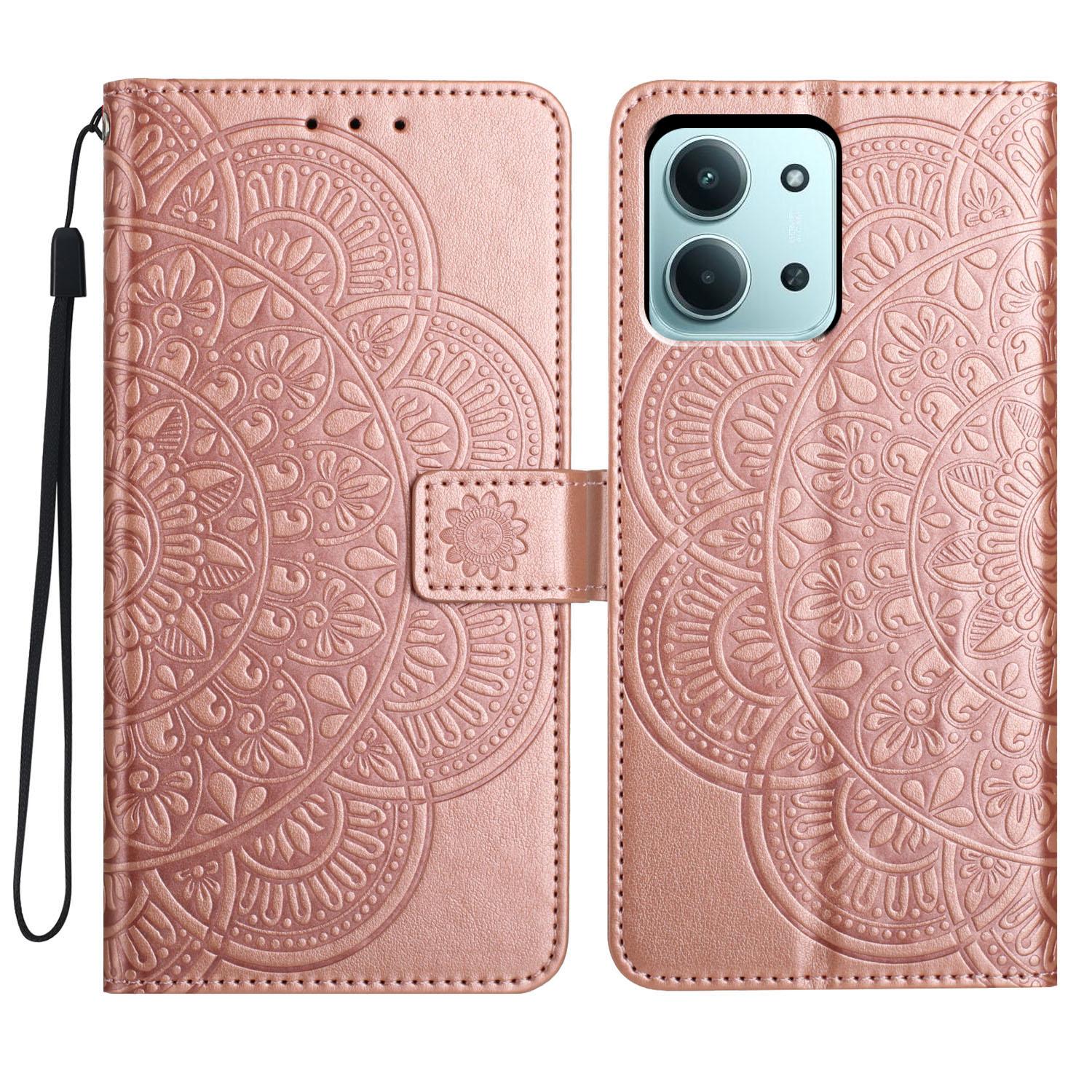 

Для Xiaomi Redmi 15C 5G (Європа) (173 мм)/15C 4G (Європа) (173 мм) Шкіряний чохол з відділеннями для карток, візерунок мандали, чохол-підставка для телефону