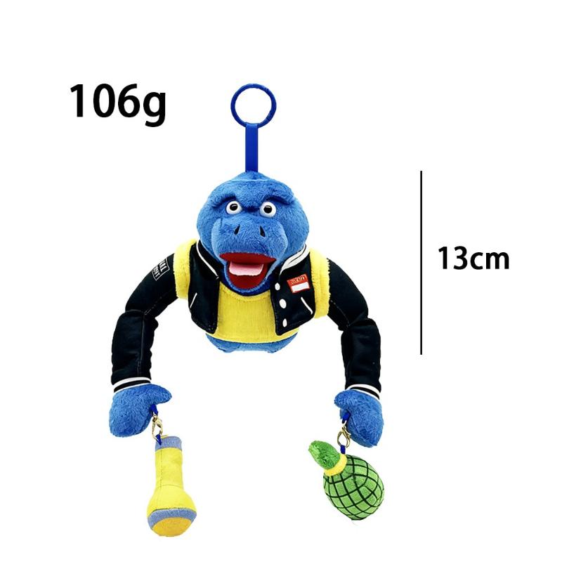 Blauer Orang-Utan Schlüsselanhänger Plüschtier Niedlicher Affen Schlüsselanhänger Weiches Stofftier Tasche Anhänger Kawaii Schlüsselring Kinder Geschenk Sammlerstück blue