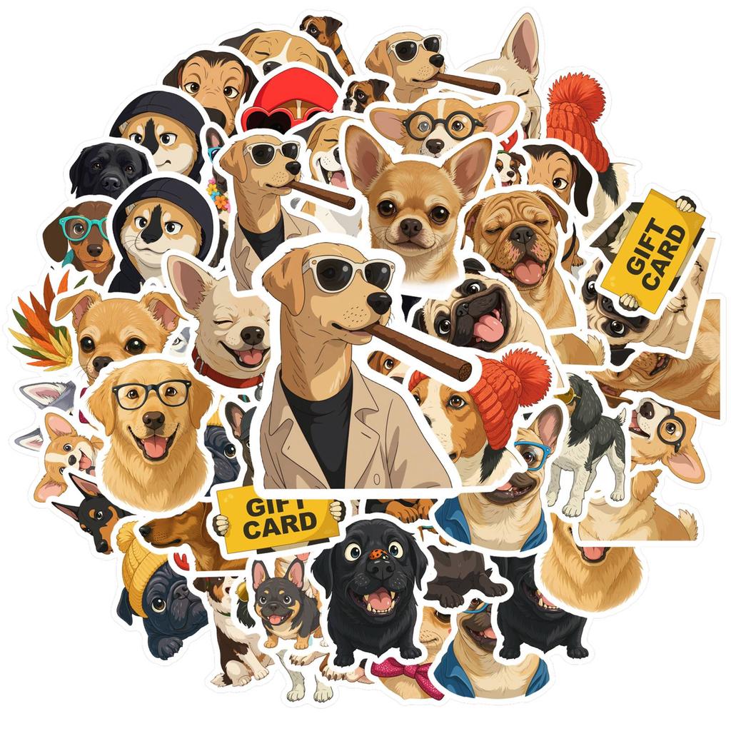 35pcs Cute Dogs Stickers Cartoon Pets Funny Stickers DIY Stickers For Laptop Motorcycle Luggage Phone Guitar Laptop Helmet