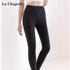 La Chapelle Damen Doppelseitige De Samt Thermo Leggings
