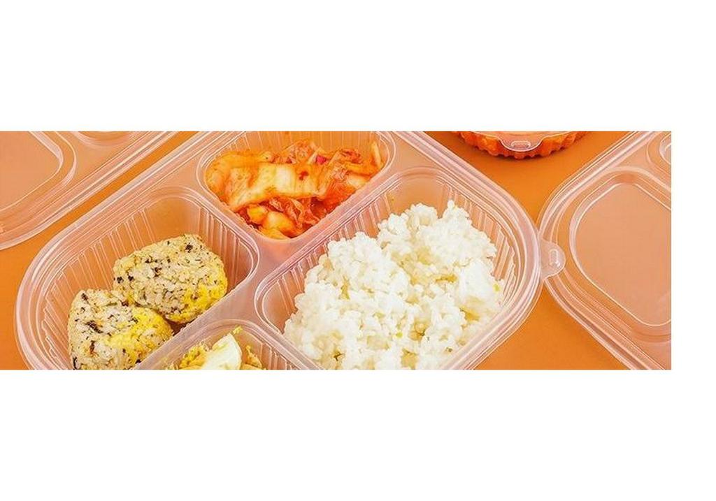 Disposable Multi-Compartment Lunch Box, Bento-Style Food-Grade Tray