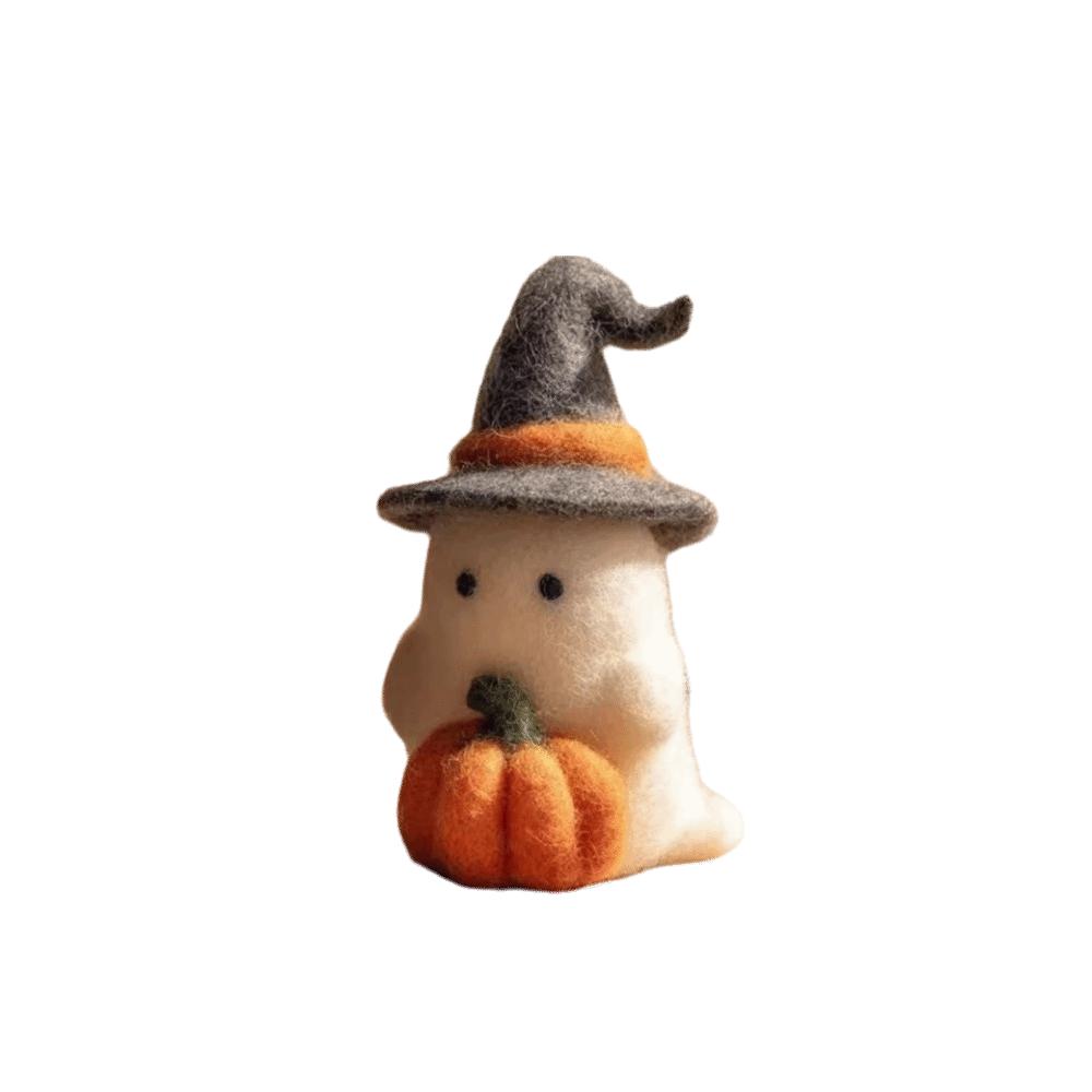 Cute Halloween Ornaments Toy Halloween Decoration Home Decor Wool Felt Ghost Statue Pendant