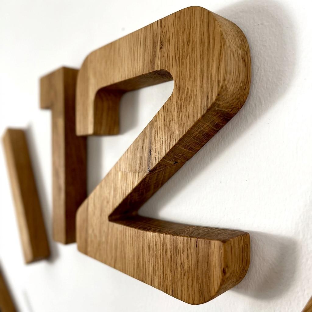Wooden oak wall clock EKO 130cm