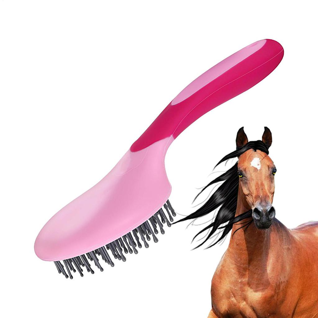 Mane And Tail Brush Professional Humanized Handle Horsetail Comb Round Head Massag Bead Horse Comb Horse Grooming Brushes