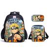 Playful Blink Naruto Three-Piece Set Spine Care Schoolbag Pencil Bag Satchel Bag Student School Full Set