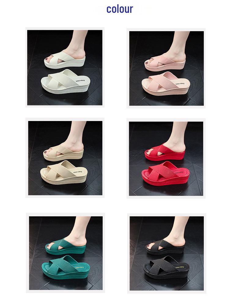 Women's Outdoor Non-Slip Wedge Heel Summer Sandals with Thick Sole