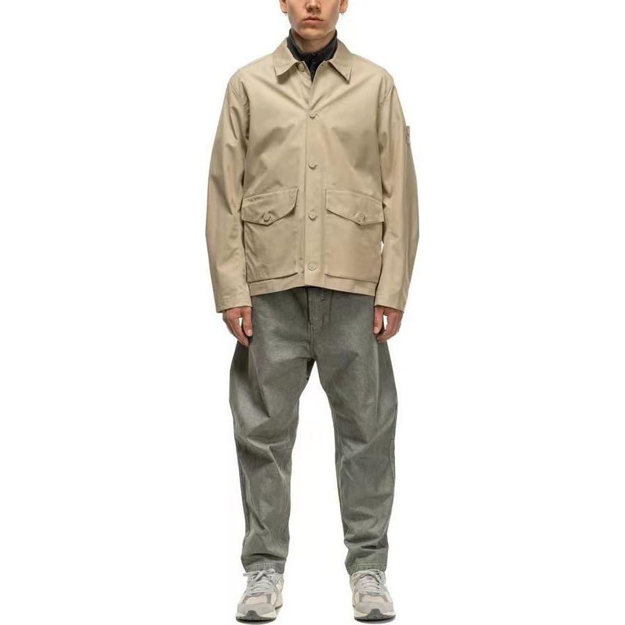 STONE ISLAND Giacca con Toppa Bussola Beige Uomo Capispalla Cachi 7815437F1-V0090