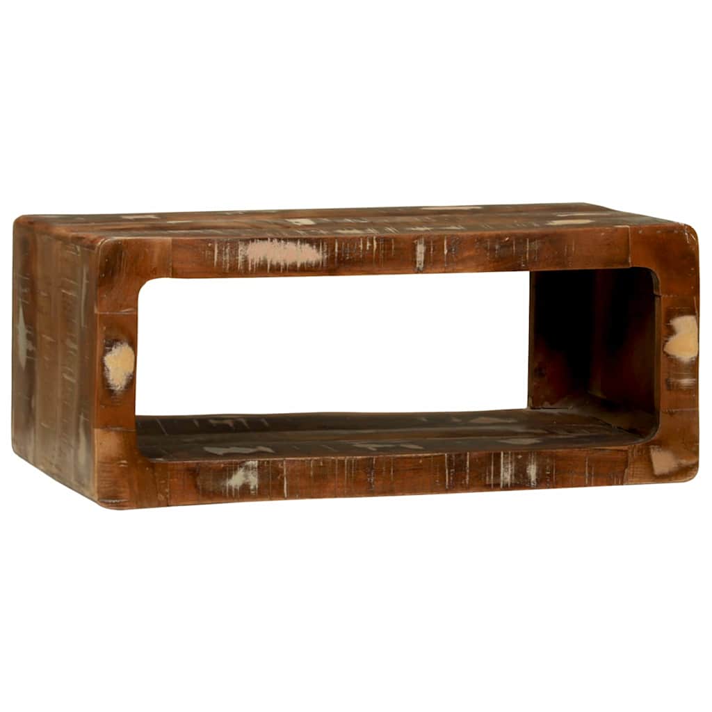 Multi Colored TV Stand 60 X 30 X 25 Cm Solid Reclaimed Wood