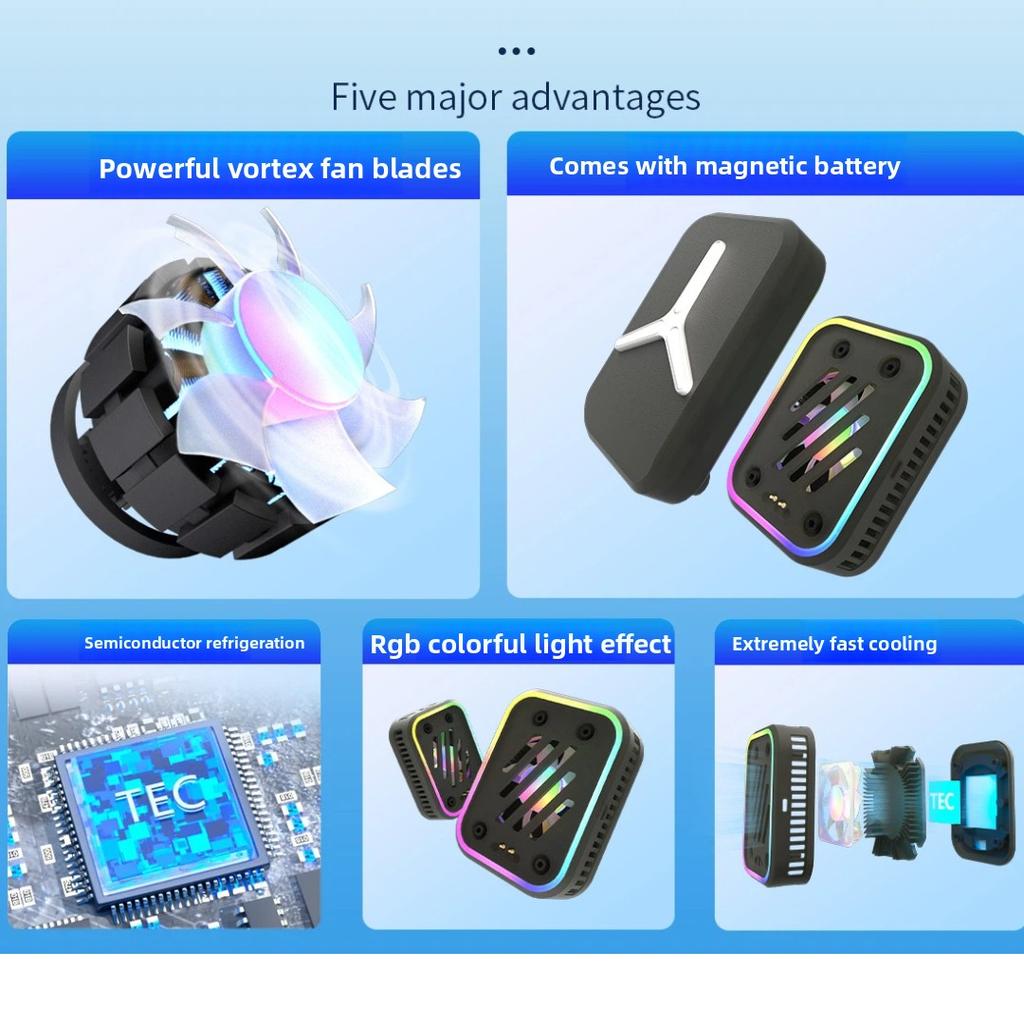 Mini Magnetic Semiconductor Cooler, Detachable Magnetic Cooling Fan for Tablet & Phone, Advanced Overclocking Cooling Case