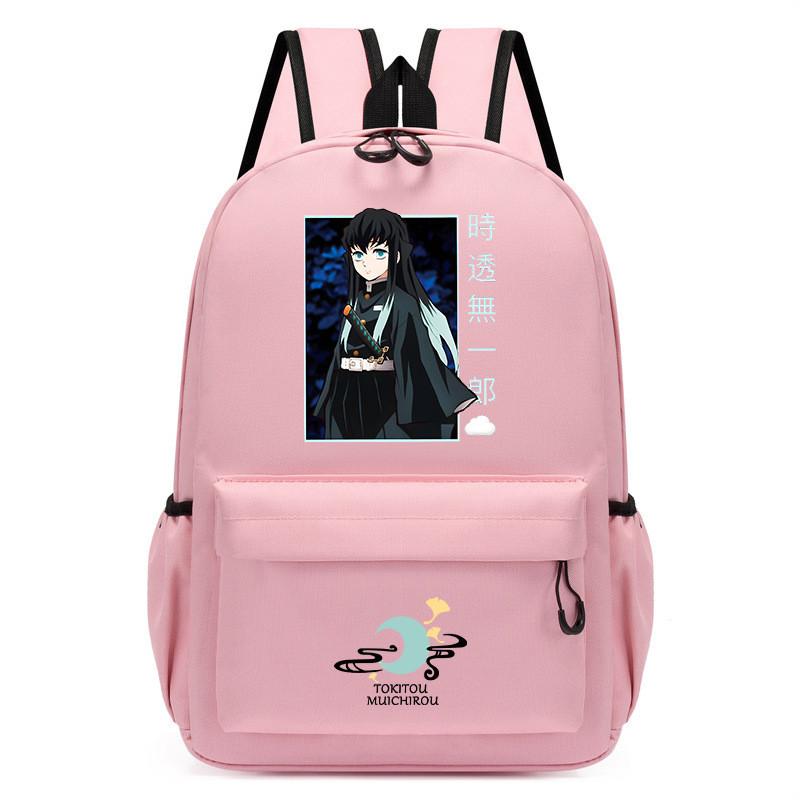 Student School Demon Slayer Print Backpack Casual Waterproof Small Bag