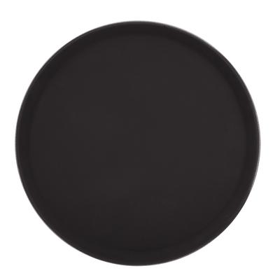 Çay Seti Meyveler Şekerlemeler Yiyecek için Plastik Yuvarlak Servis Tepsisi Tabak Siyah (28cm)