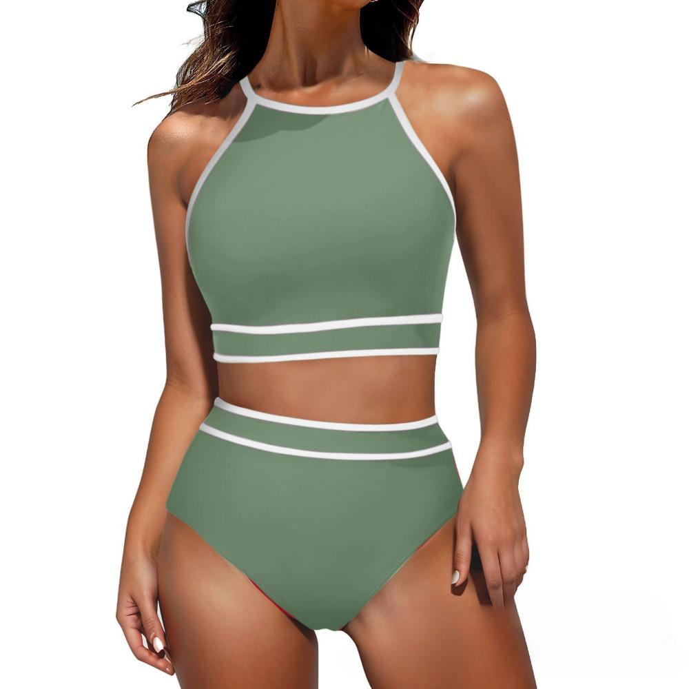 European and American Sexy Multi-color Swimwear Women's One-piece Swimsuit