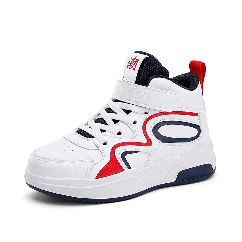 Boys Leather Sneaker Children Shoes 4 To 12 Years PU Autumn Kids Footwear Sports Tennis Casual High Top Sneaker for Boy