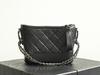 High End High End Small Fragrant Style Grid Chain Wandering Bag For Women Versatile Top Layer Cowhide Crossbody Bag