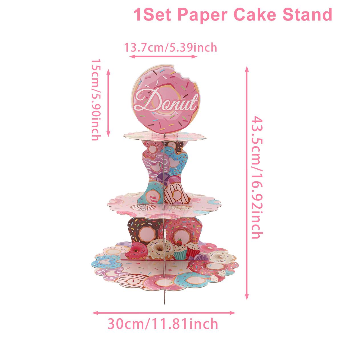 

Подставка для торта с пончиками, украшение на сладкий тематический торт для детского дня рождения, принадлежности для вечеринки по случаю дня рождения с пончиками, украшение для детского душа