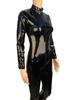S-5XL Unisex Nasse Optik Lackleder Catsuit Funkelndes PU Synthetikleder Zwei-Wege-Reißverschluss Offener Schritt Stil Alles in Einem Dehnbares Stoffstrumpfhose Kostüm