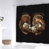 1Pc Shower Curtain With Dollar Bills And Cross Pendant In Hand, With 12 Plastic Hooks, Polyester Fabric, Machine Washable, Bathr