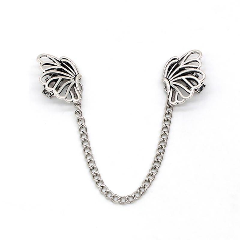 A52E Sweater Chain Clip Alloy Brooch Pin Clothing Fastener for Fashion Enthusiasts