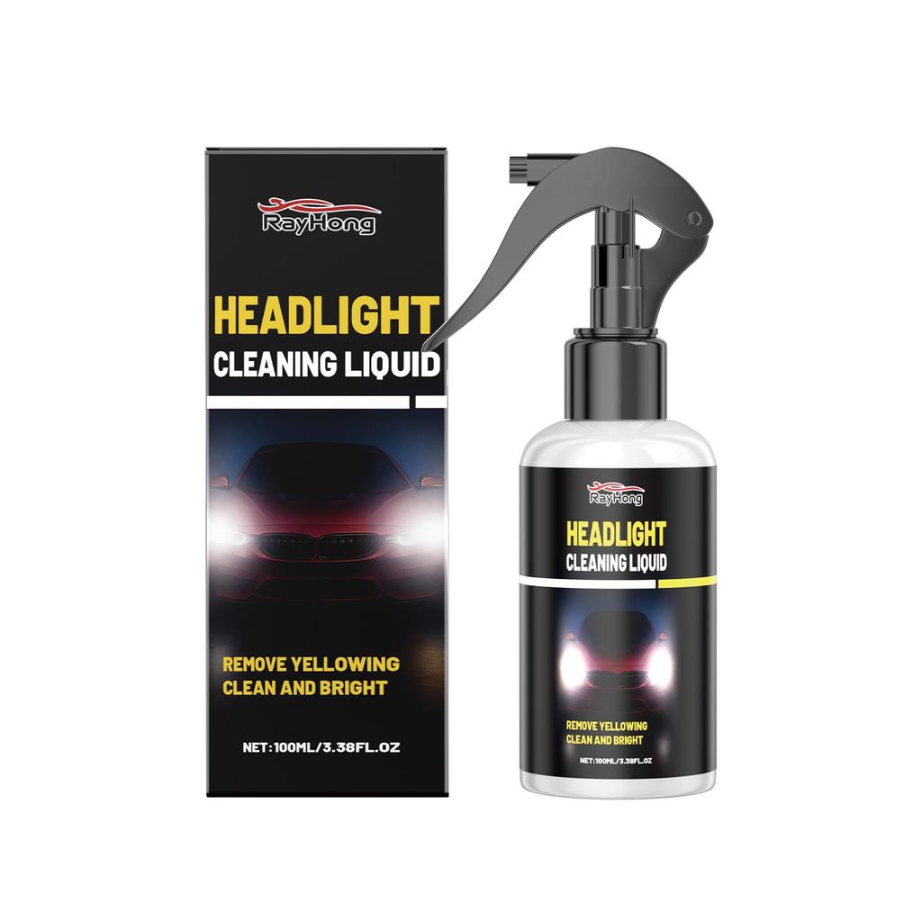 RAYHONG Automotive Headlight Cleaner Headlight Maintenance & Restoration Removes Stains & Enhances Brightness Polishing Headlight Care Agent 100ML