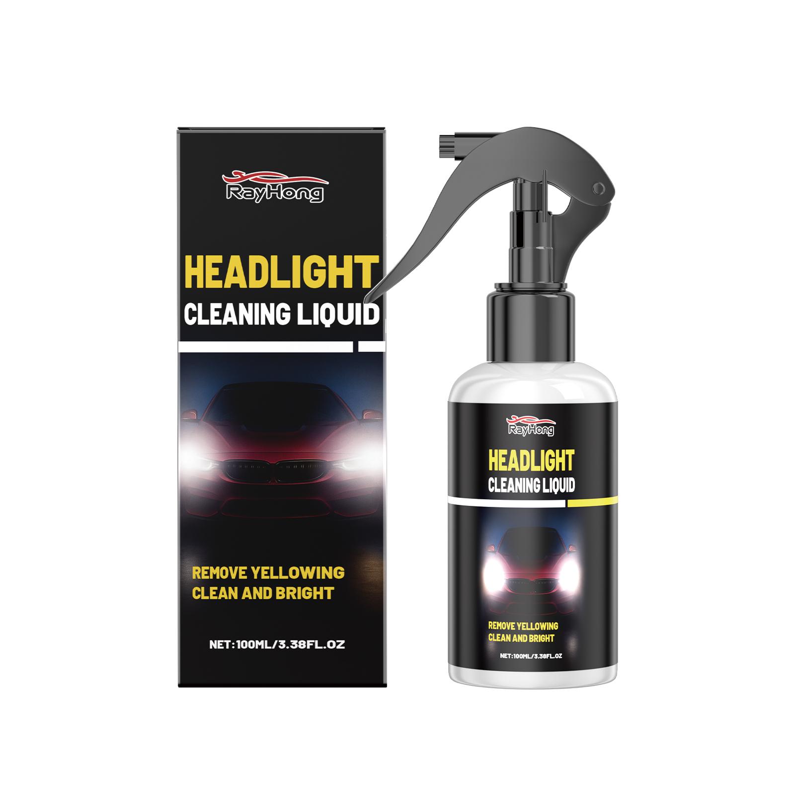

Rayhong Automotive Headlight Cleaner Headlight Maintenance & Restoration Removes Stains & Enhances Brightness Polishing Headlight Care Agent 100ML