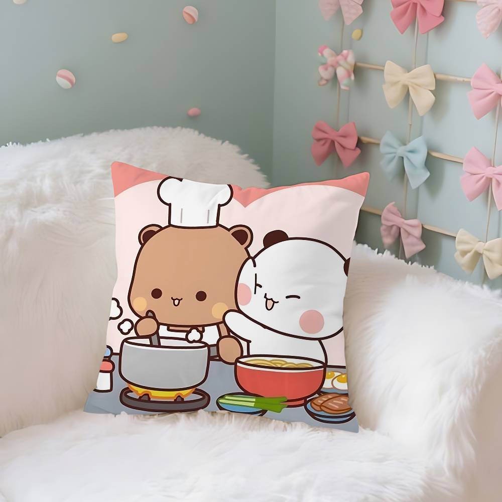 Cute BuBu DuDu Case Plush Fabric Soft Pillowcase Double Sided Print Cushion Cover Household Gifts