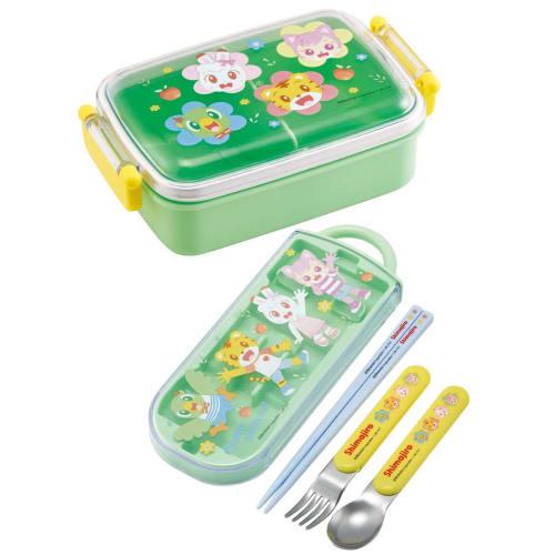 Skater Bento Box, 450ml, Shimajiro 23 Design, Antibacterial, for Children, Made In Japan (RBF3ANAG-A)