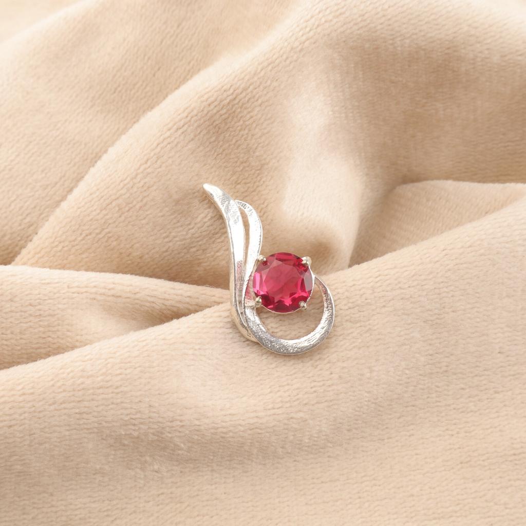 Natural Pink Tourmaline Gemstone 925 Sterling Silver Jewelry Pendant 1" For Her CP-24-4