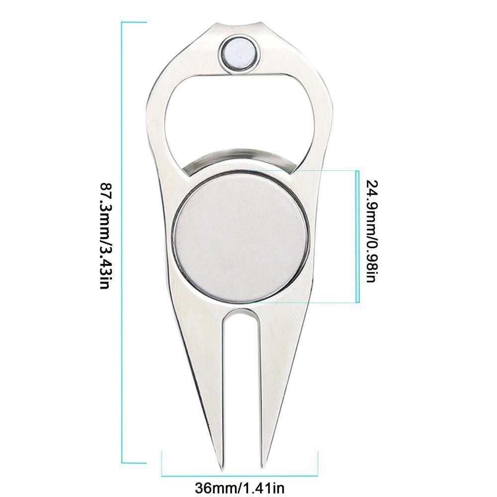 Magnetic Golf Divot Repair Tool Lightweight Ball Mark Tool Stylish Bottle Opener Lawn Repair
