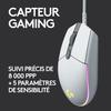 Souris gamer - Filaire - Logitech G - G203 - Blanc