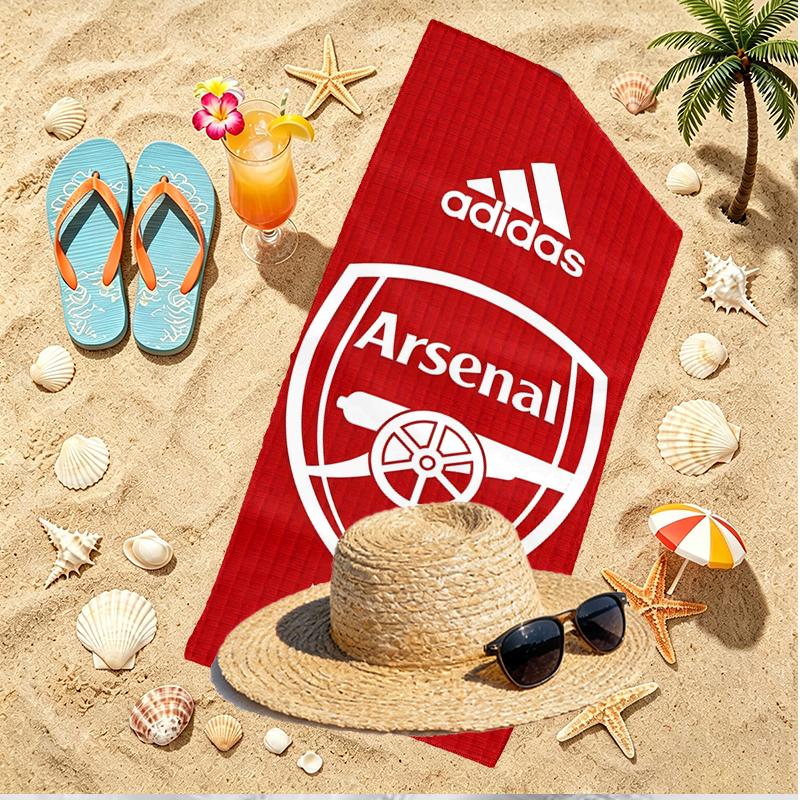 Football Team F.C Print Beach Towel, Versatile Lightweight Absorbent Beach Towel for Pool Surf Yoga Bathroom, Perfect Birthday Holiday Gift