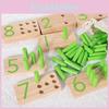 Hölzernes Montessori Mathe Lernwerkzeug für Kinder mit Zahlenzuordnung und Zählfähigkeiten für die Vorschulerziehung