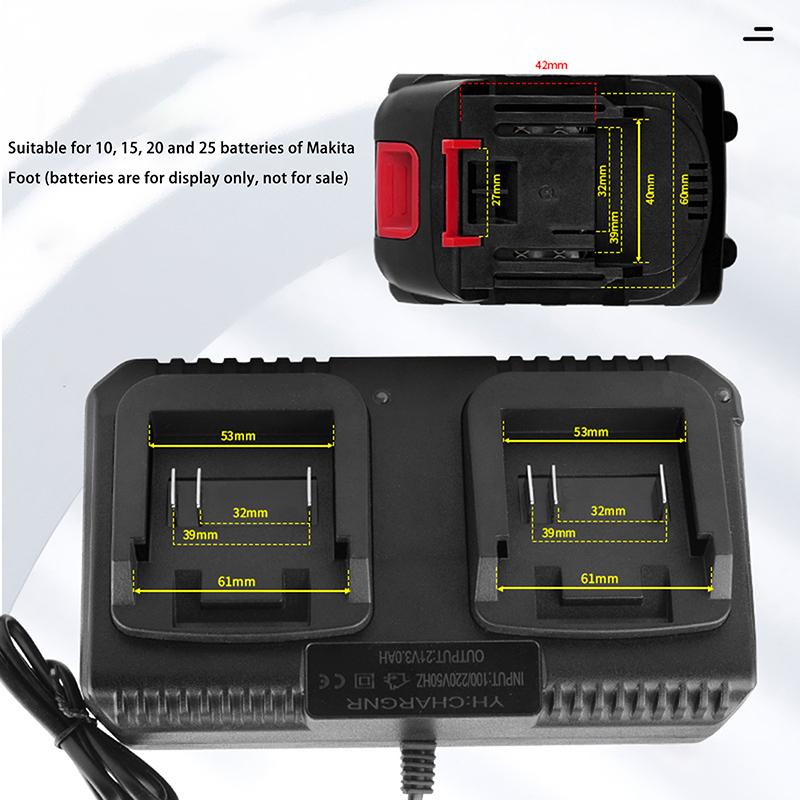 3A Lithium Battery Fast Charger 2 Way Power Tool Battery Charger Eu/Us Plug For Makita 18V 21V Battery Bl1415/1815/1830/1850