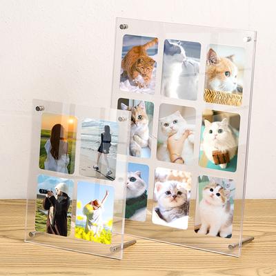 Ins Cd Picture Display Stand Frame Poster Holder Transparent Acrylic Photo Frame Idol Postcards Protector Album Home Room Decor