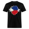 Philippines Flag Shirt Filipino T-Shirt Rips Open Size S-6XL