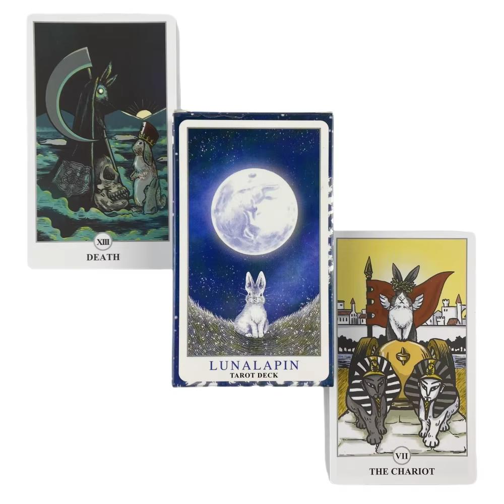 Rabbit Tarot Deck Lunalapin Rabbit Tarot Cards Tarot Card Game Gift With Pdf Guidebook Card Game Board Game 78 Cards Beginners