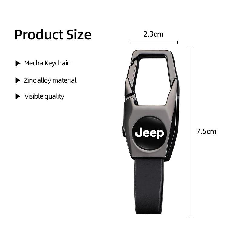 For Jeep Car Keychain Men Business Keyring Auto Key Accessories For Jeep Grand Cherokee Wrangler JK Gladiator Compass Renegad