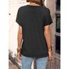 Women S Short Sleeve V Neck Solid Button T Shirt Casual