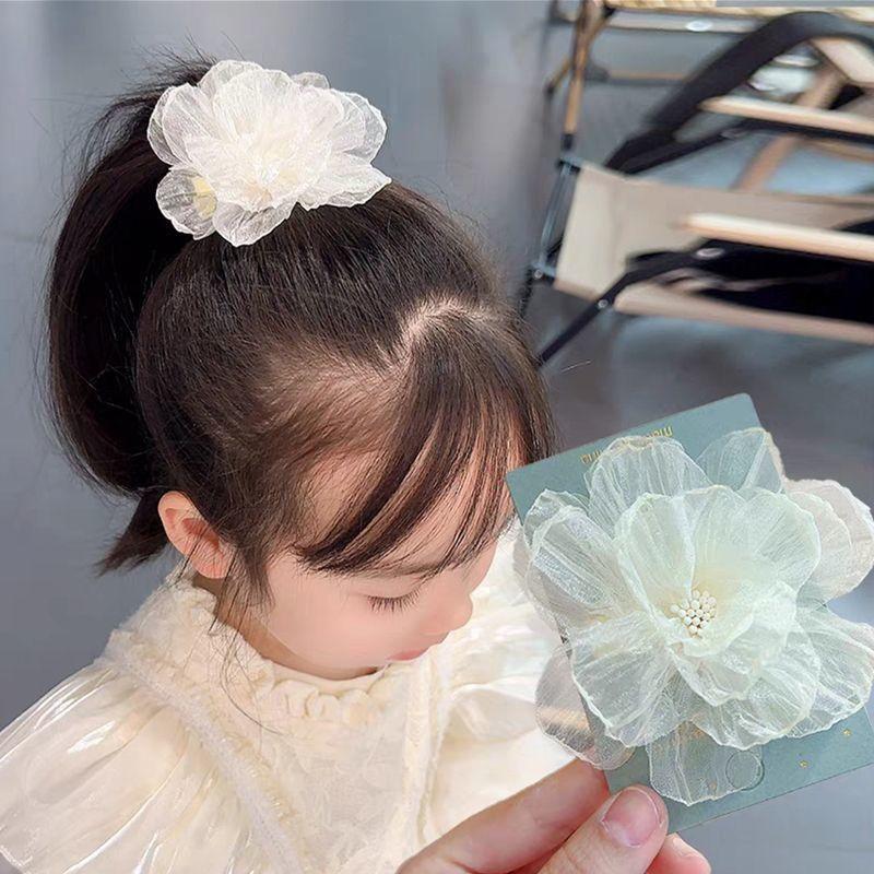 1 STK Nye Søte Barn Organza Simulerte Blomster Jenter Hårnåler Hårklemmer Barn Hodeplagg Baby Hårtilbehør