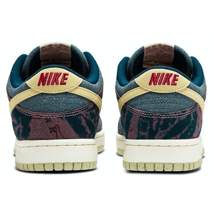 Nike Dunk Low Community Garden Unisex Sneakers Multi-Color Midnight-Turquoise Cardinal-Red CZ9747-900