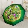 Rick And Morty Adventure Automatic Umbrella with 8-Rib Durable Plastic & Iron for Women/Men Fashion Lovers Perfect Gift for Women/Men