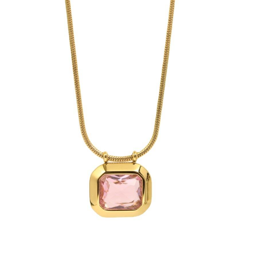 

Новая цепочка из змеиной кости из Японии и Южной Кореи, геометрическое золото, обнаженное женское хип-хоп ожерелье из титановой стали с 18-каратным золотым покрытием из циркония