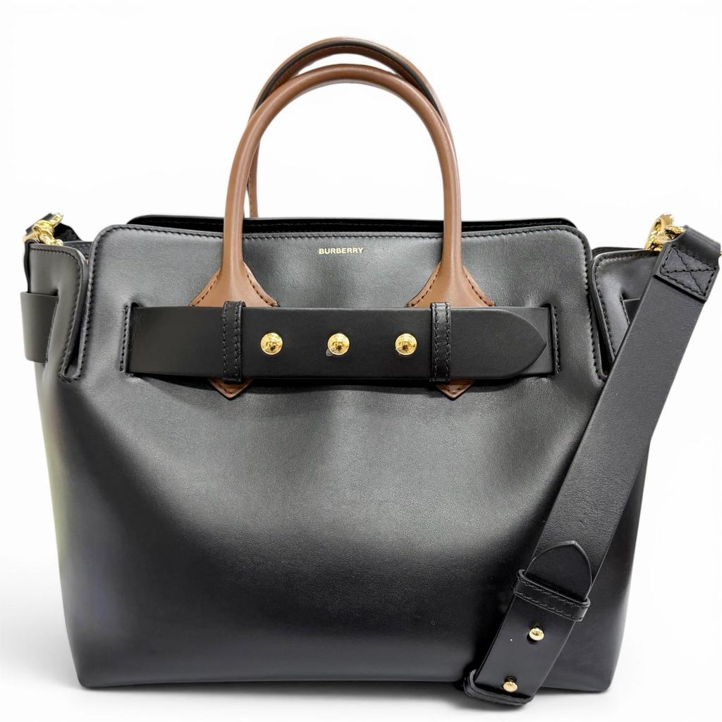 Great BURBERRY Belt bag, small (SM) 2-Way Leather Tote Bag/Shoulder Bag 8021279 Used